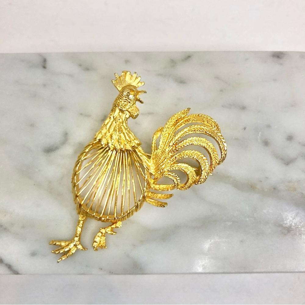 GOLDEN ROOSTER BROOCH 🐓